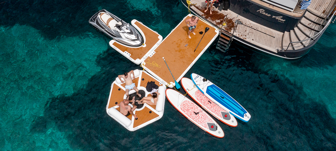 inflatable swimming platform