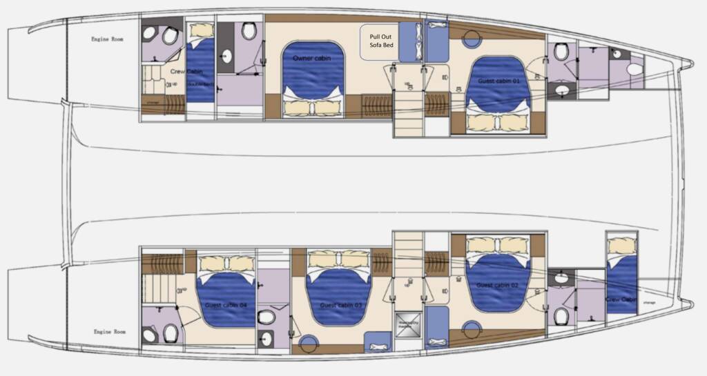 Luxury Crewed Catamaran, Audacity