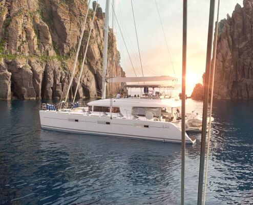 Catamaran de luxe avec équipage LADY RACHEL